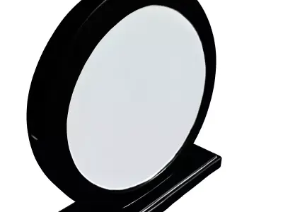 Modern Black Marble Desk Mirror Low-poly 3D model