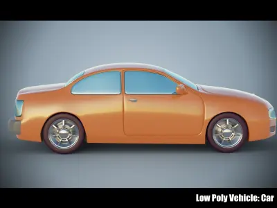 Low Poly Vehicle - Car Low-poly 3D model