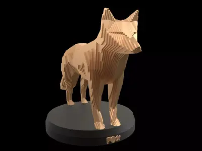 Parametric Fox Low-poly 3D model purchase