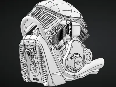Car Engine 3D model 2