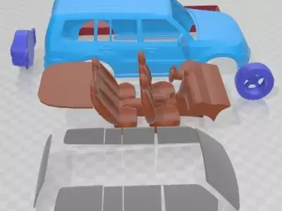 Mitsubishi Pajero 2008 Printable Car 3D print model