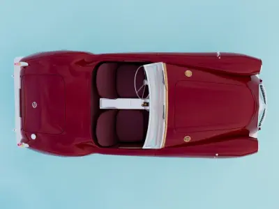 MG MGA 1955 Classic Roadster - High Poly Vintage British Car 3D model