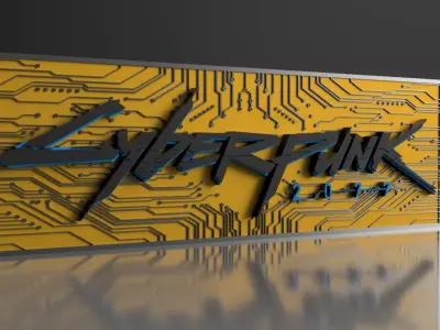 CYBERPUNK 2077 BOITE DE DECO A LED 3D print model