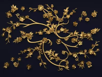 Decorative Ceiling 3D model 02 3D model