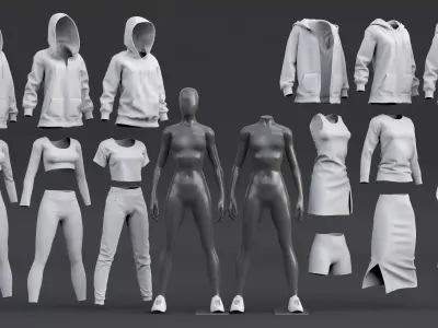 Female Mannequin Nike POSE 2 3D Model Pack