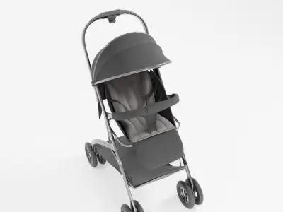 well modeled and detailed Platinum Baby Strollers 3D model