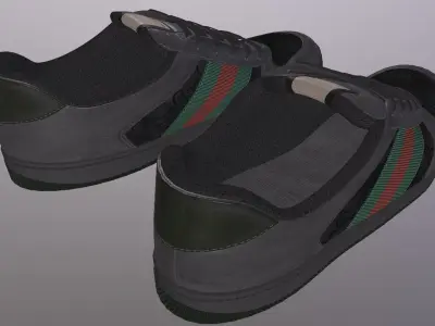 GUCCI SCREENER SHOES PBR Low-poly 3D model