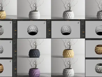 20 vase pot 3d print pack collection