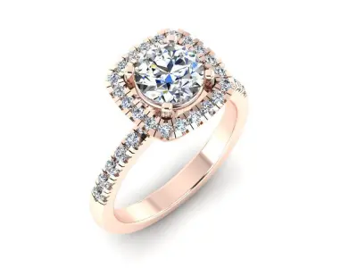Diamond Jewelry Engagment Ring  3D print model