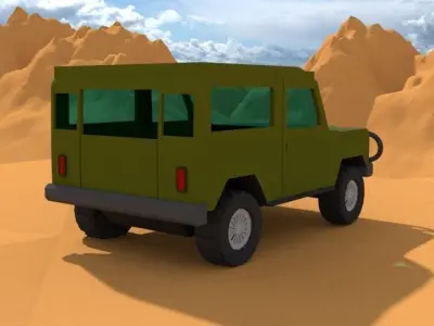 Four Wheel Drive Jeep 3D model