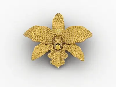 Flower Full Diamond Pendant Mat Day Hoa Lan 3D print model