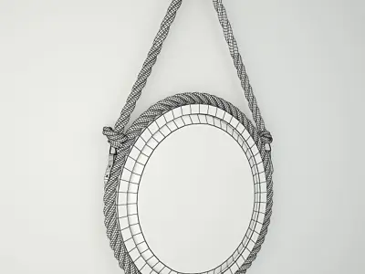 Bayview Hanging Rope Mirror 3D model