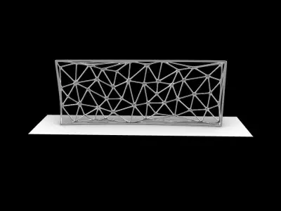 Triangulated Wall random points v8 3D model