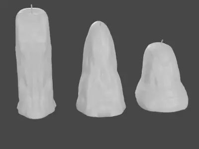 10cm Candle 3D model
