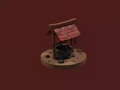 Water tank Low-poly 3D model