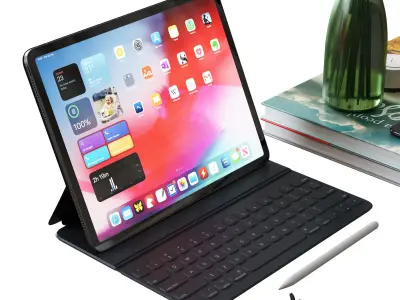 Decorative Set for a Cafe Table 3D model