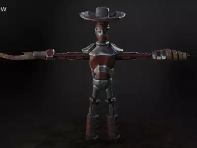 Robot Character - Game Character Free low-poly 3D model