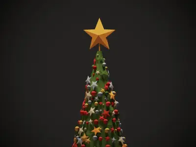Christmas Tree Low-poly 3D model