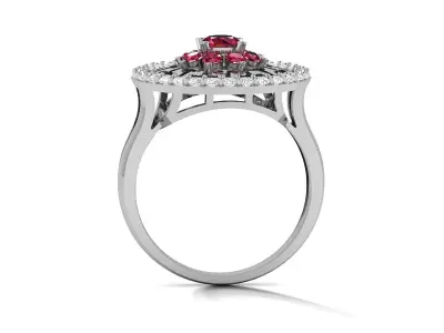 Solitaire Women Engagement Wedding Ring 3D print model purchase