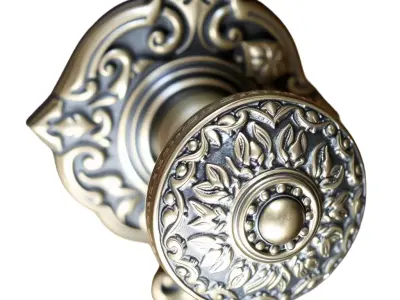 Ornate Brass Doorknob model pack Low-poly 3D model