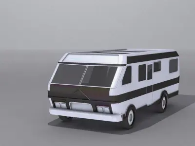 Classic 60s VW  Low-poly 3D model