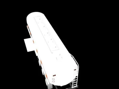 Oil Tanker Low-poly 3D model