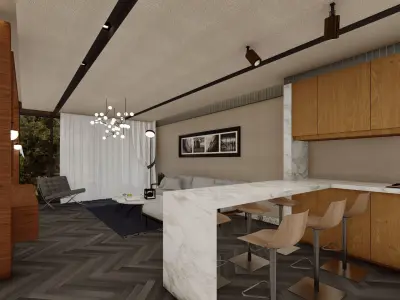 Modern Luxury Apartment Interior 3D Model for Sale 3D model