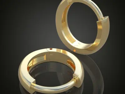 Earring 3D model 3D printable model 0109 3D print model