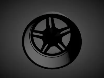 AMG STYLE IV scalable and printable rims 3D print model