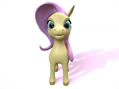cartoon pony aeris Low-poly 3D model