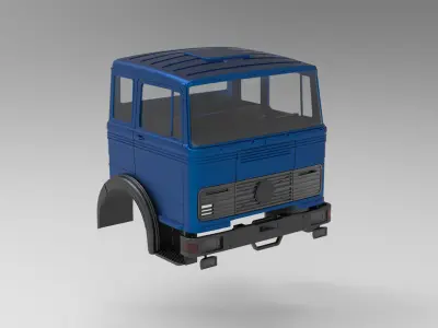 Cab old Truck german 3D print  LP series tractor 69 or 70 3D print model