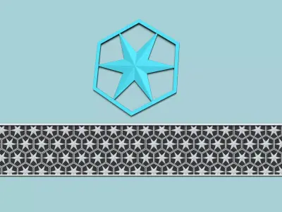 Hexagonal Wall Panel A17 Star - Interior Design Decoration 3D print model