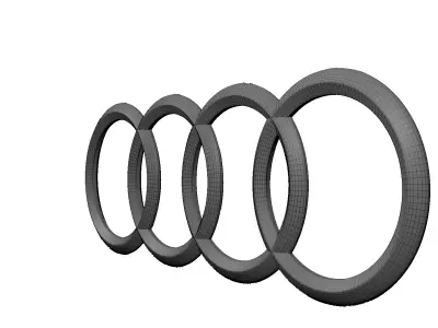 Audi logo 3D model