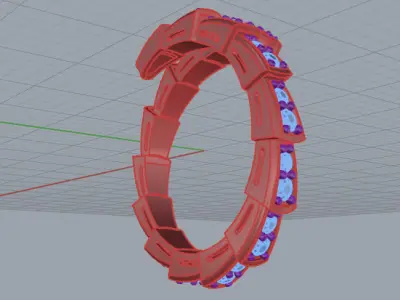bvlgari serpenti ring  3D print model purchase
