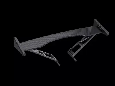 Spoiler tuning part industrial auto carbon style 3D model