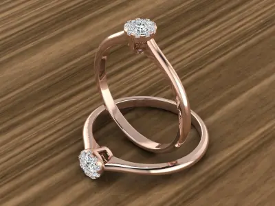 Diamond Jewelry Ring 3D print model 30
