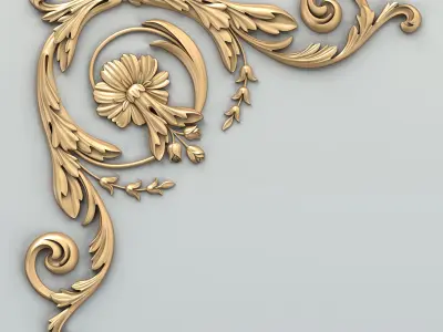 Corner decor 019 3D model