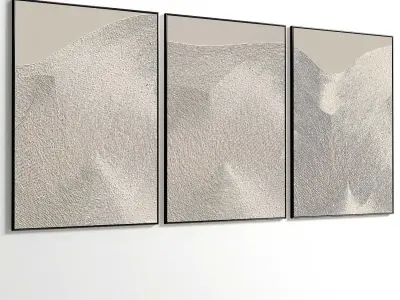 Abstract Painting Set of 3 pieces - No 23 Low-poly 3D model