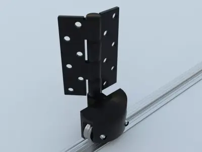 Bottom Roller hinge and track 3D model