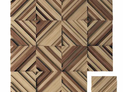 Panel wood rail angle n1 3D model