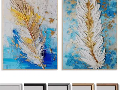 Abstract Painting Frame set 029 3D model
