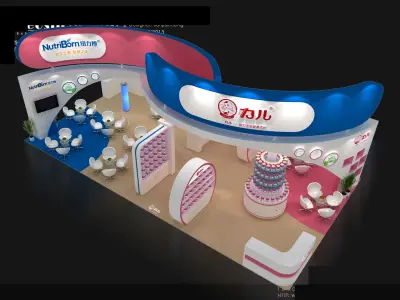 Booth - Area - 12X6-3DMAX2009-08 3D model