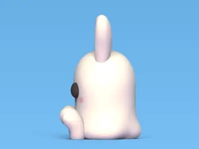Ghost Bunny 3D print model