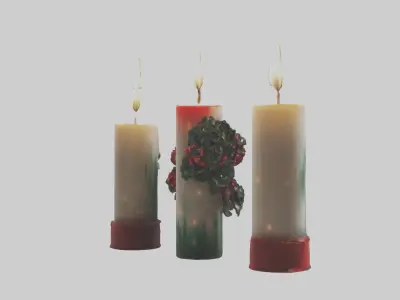 Christmas Candles model 3D model