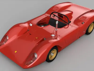 Ferrari 312P Spyder Modern - Car Kit 3D print model
