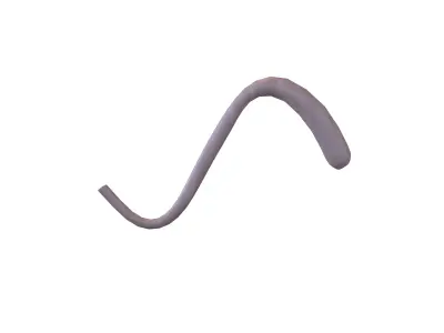 Cat Tail v1 001 Low-poly 3D model
