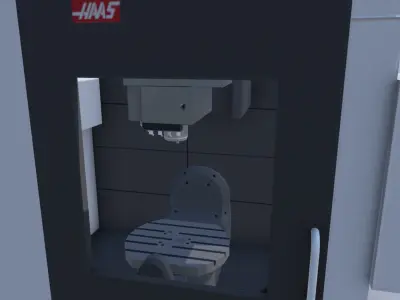 CNC Milling machine Haas 750 Low-poly 3D model Low-poly 3D model