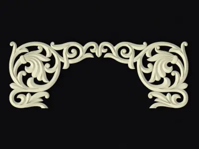 Central decor ornament for furniture 3D model 498