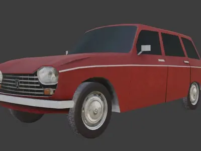 Peugeot 204 Low-poly 3D model