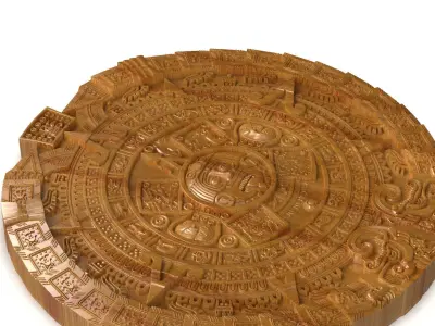Mayan calendar 3d model for cnc 3dprint 3D model
